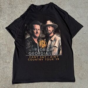 Florida Georgia Line Can't Say I Ain't Country Tour 2019 T-Shirt Morgan Wallen L